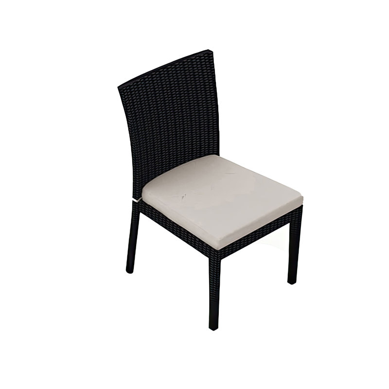 Urbana Outdoor Dining Side Chair, Cast Silver Sunbrella®