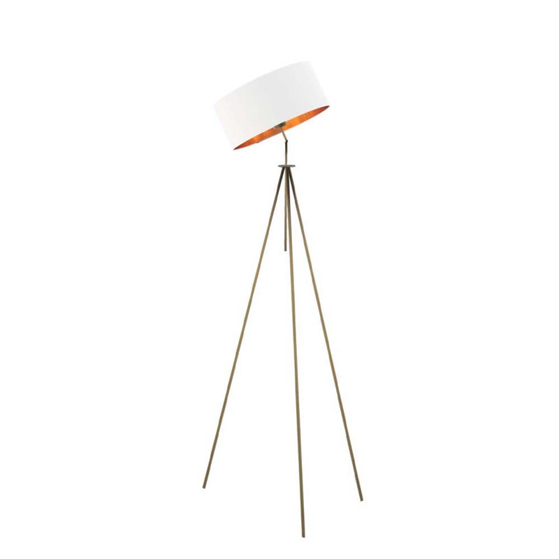 Scholl 145cm Tripod Floor Lamp, Bronze, White