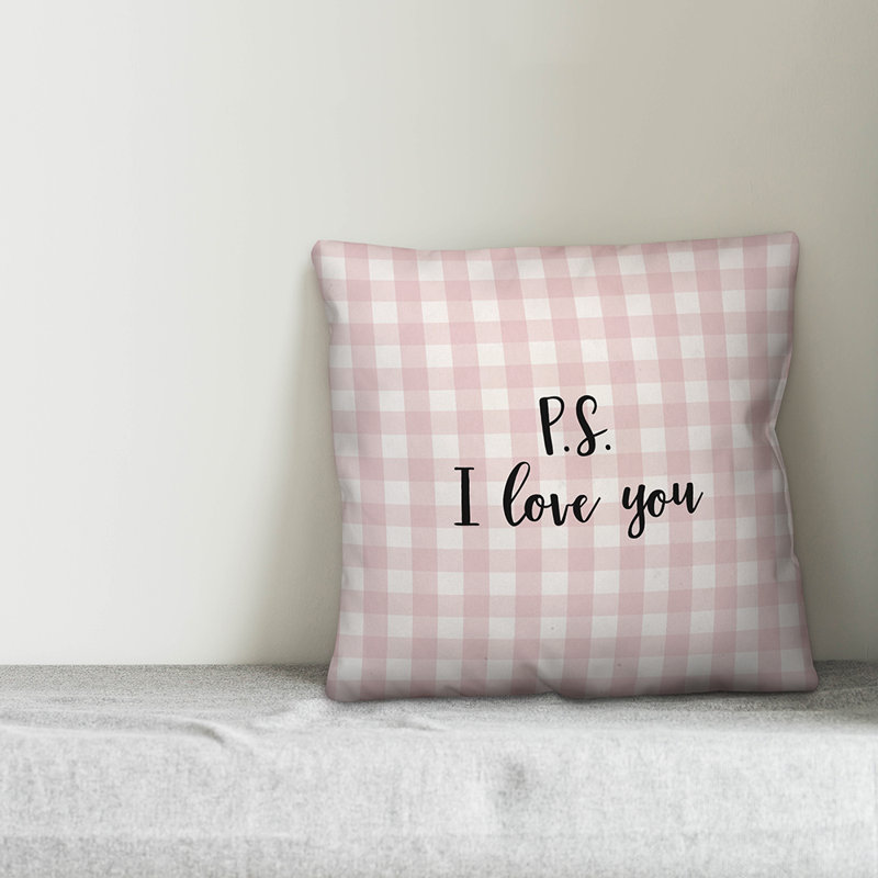 Plaid Throw Pillow, Throw Pillow, Pink/Black