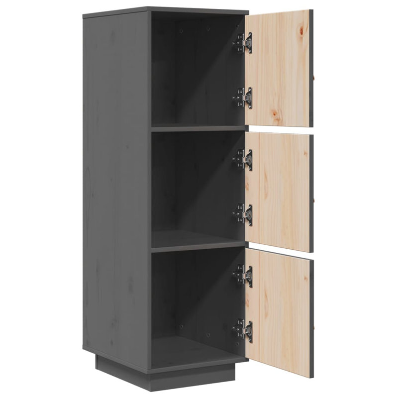 Kayahna 34cm Solid Wood Sideboard, Grey
