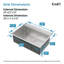 Évier de cuisine en acier inoxydable, 30 po x 22 po Évier simple, fait à la main, brossé, avec planche à découper, passoire, grille