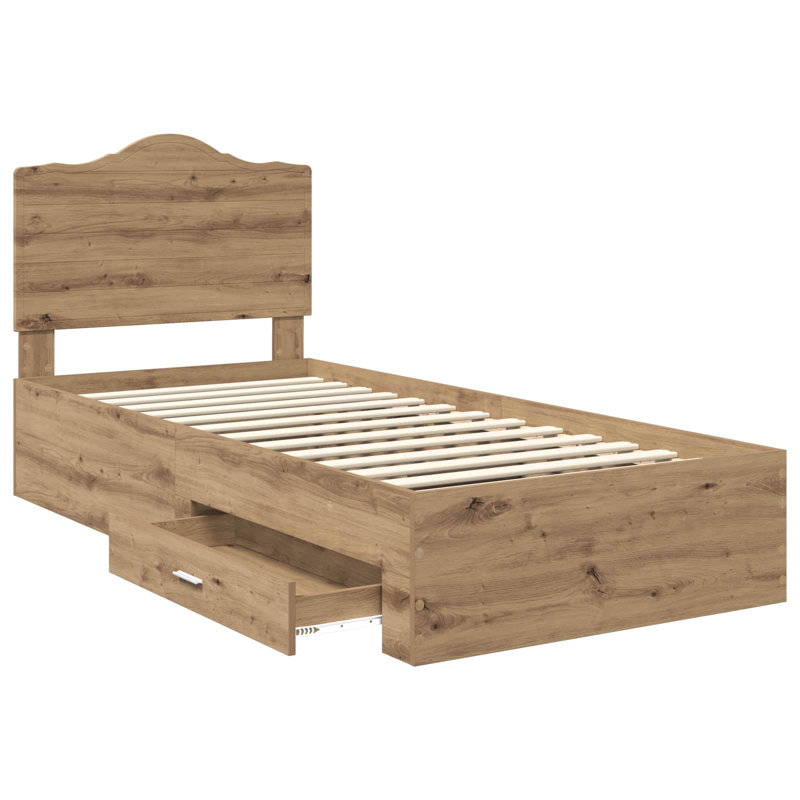 Bed, Artisan Oak, Single (3')