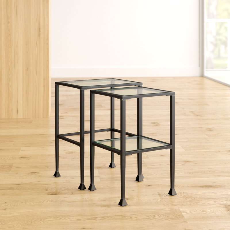 Sabrina Glass Top Nesting Tables
