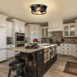 Ceiling Mount Lamp For Hallway Kitchen Bedroom 2 Pack, A19 LED Bulbs Included