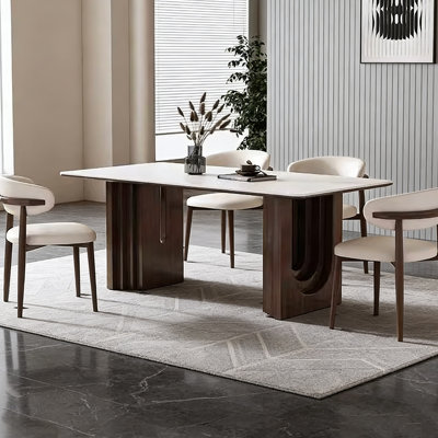 Simple rectangular dining table