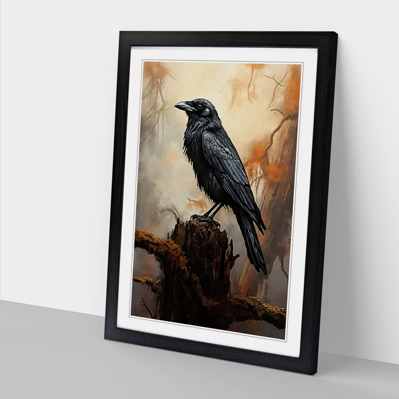 Single Picture Frame Print on Wood, Black Framed, 34cm H x 25cm W