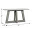 Console Largo 57 pouces en bois d'acacia brossé gris avec plateau laqué blanc