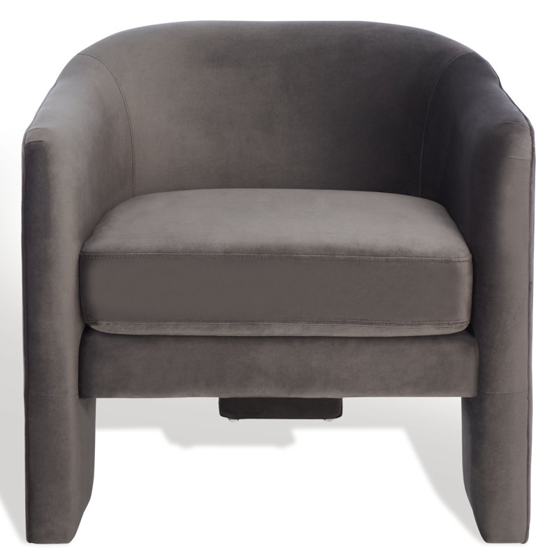 Upland Upholstered Armchair, Dark Brown Velvet