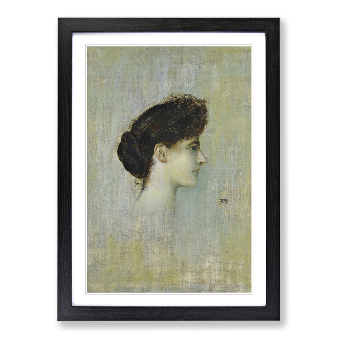 Portrait of a Woman by Franz Von Stuck - Framed Print