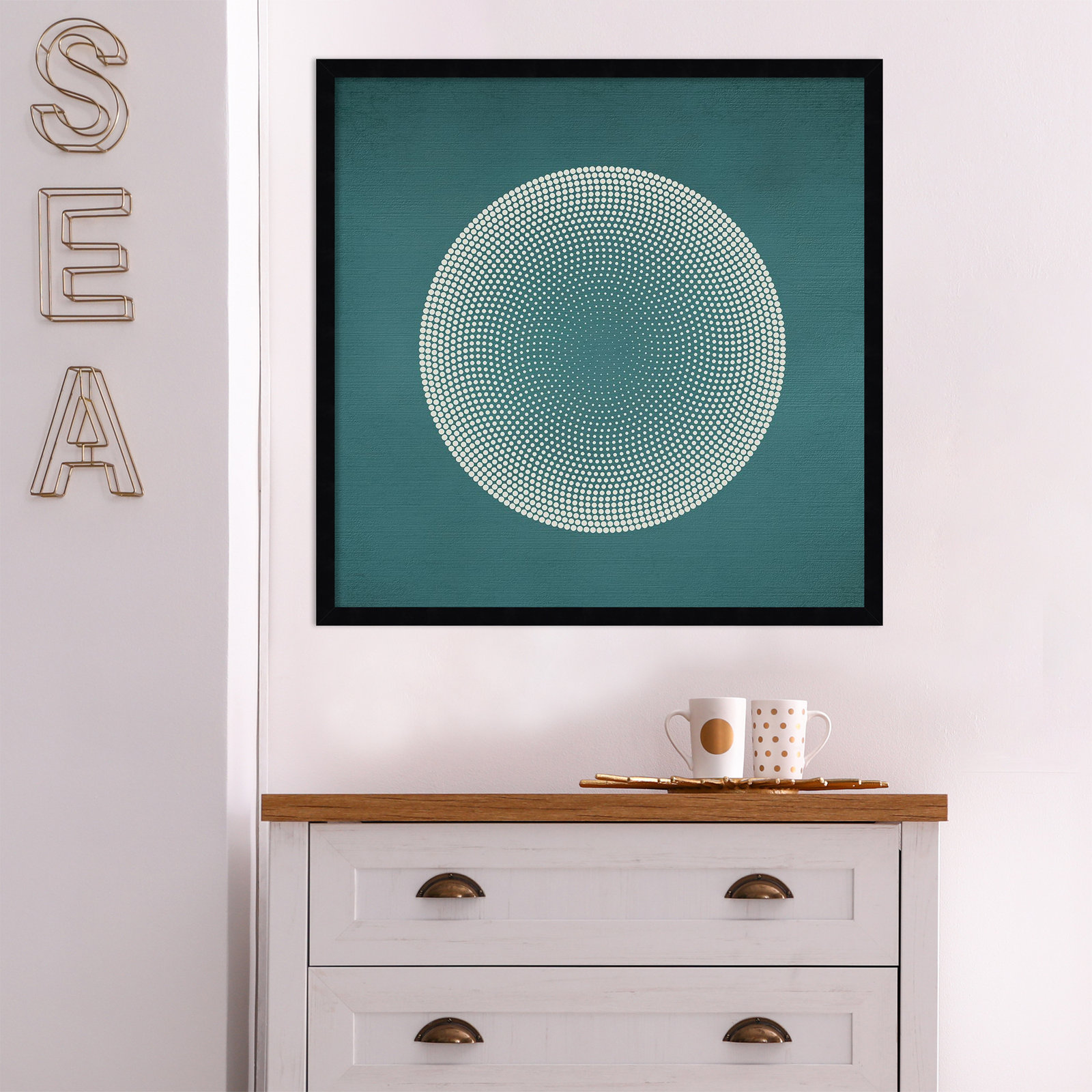 Circles by Incado, Black, 25" H x 25" W x 1" D