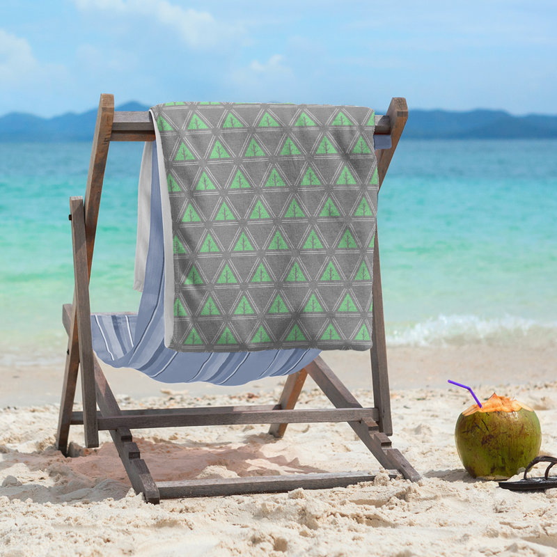 Barbra Beach Towel, Green/Gray