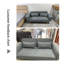 Coussin de canapé modulaire gris en polyester-924464201
