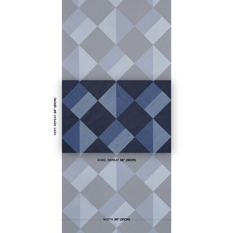 Schumacher X Backdrop Maestro Wallpaper, Blue