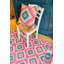 Llica  Kilim Large 50 cm x 50 cm Cushion Cover in Rich Pink Multi Colour Geometric Pattern