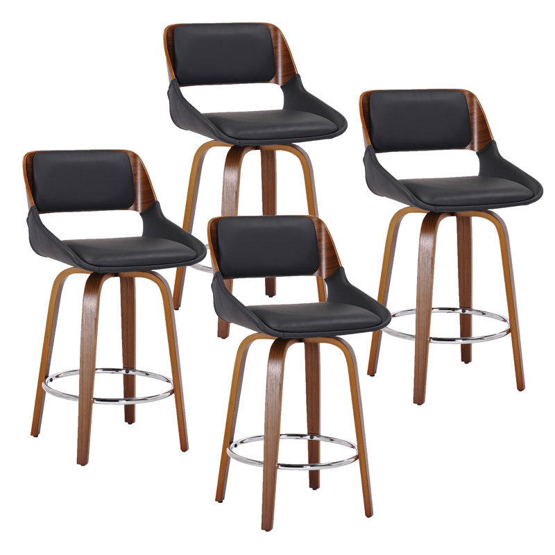 Tabouret de comptoir pivotant 26 po Abbeville, Noir 
