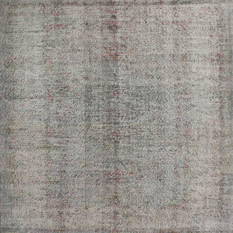 Tapis blanc/gris traditionnel Middlesex, Carré 7 pi