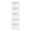 De deux grandes tablettes blanches à côtés triangulaires de 76,88 po pour présenter des bouteilles de porcelaine et des figurines