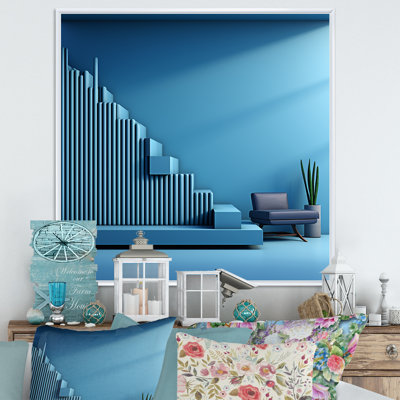 " Blue Linear Order Zen Minimalism "