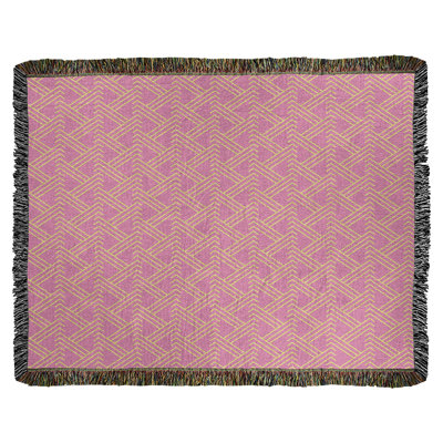 Couverture en coton tissé zigzag classique