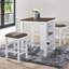 Ensemble de comptoir 3 pièces pour espace de rangement pour petit espace Design de ferme moderne Conception rétro facile à assembler