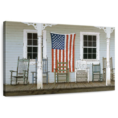 Chaise avec drapeau