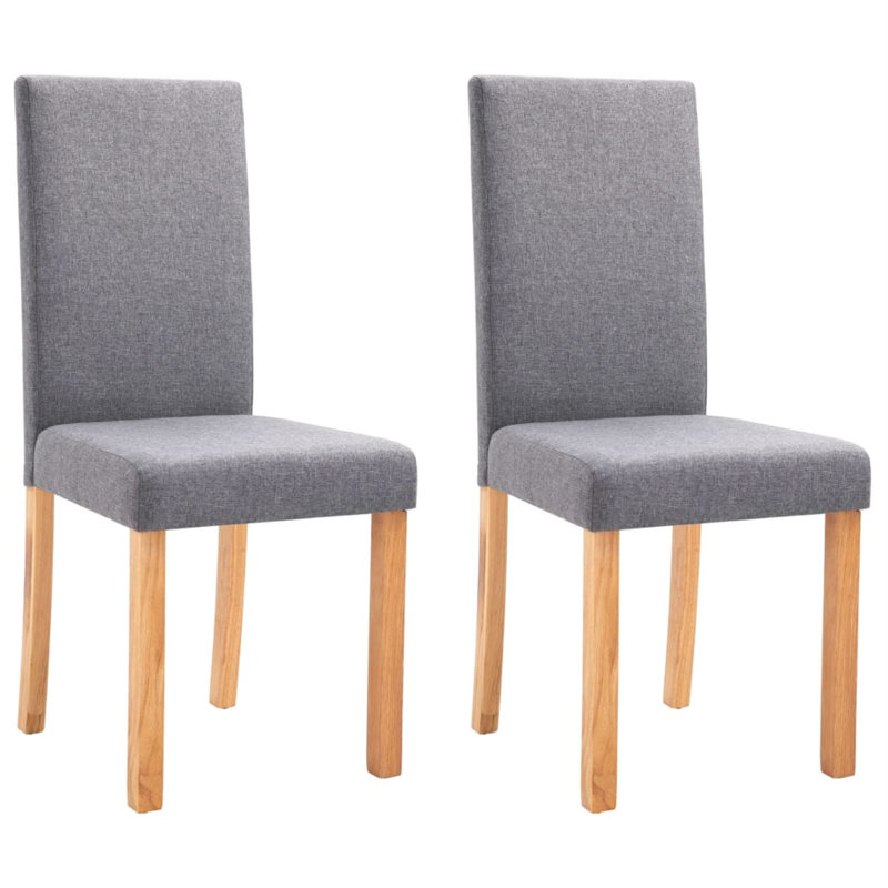 Dining Chairs Side Chair with Solid Wood Legs for Home Kitchen, Light Gray