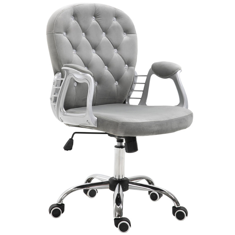 Noriko Task Chair, Gray, Faux Leather
