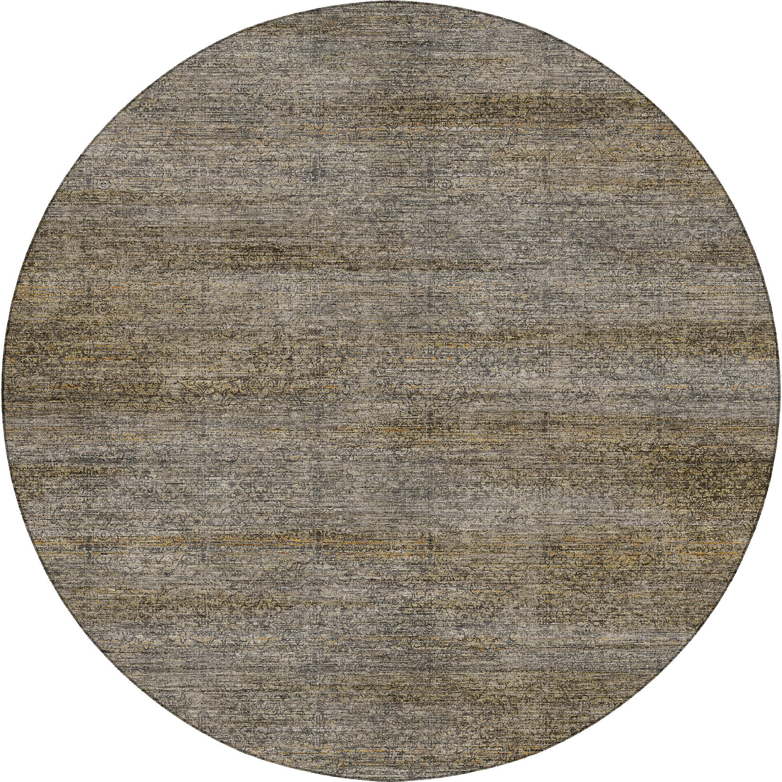 Premium Machine Washable Tirico Casual Rug, Graphite, 8' Round
