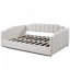 Lit de jour rembourré avec rangement inférieur, taille double, beige-159797127-159797122