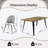 Shivani 7-Piece 63'' Rectangular Dining Set with Upholstered Chairs-105494031-105494030