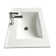 The Renovators Supply Inc. 18.31'' Gloss Vitreous China Square Bathroom Sink with Faucet and Overflow