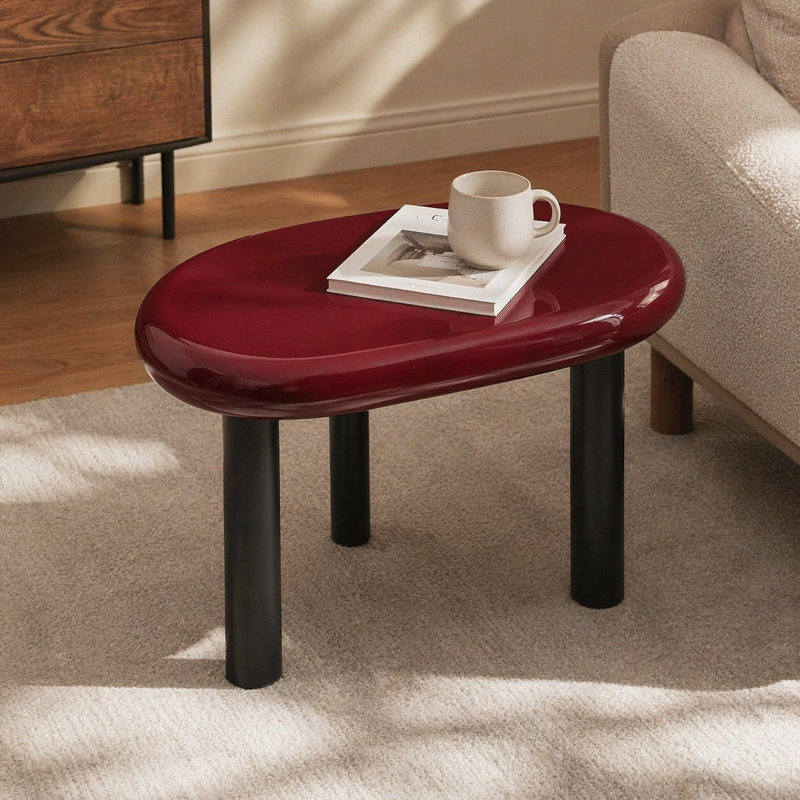 Eddie Red High Gloss End Table