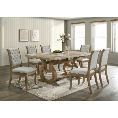 with Solid Wood Base Dining Table