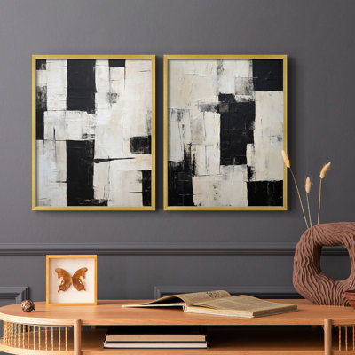 ABSTRACT Series CEC XXXVII - Impression encadrée de qualité supérieure - prête à être accrochée - aucun clou requis - aucun clou requis