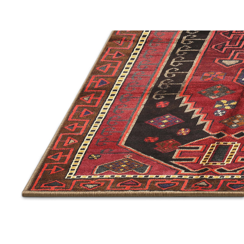 Tapis rouge à motif sud-ouest, Rectangle 5 pi x 7 pi
