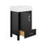 Meuble-lavabo de 20 po avec lavabo en céramique, meuble-lavabo autoportant de 20 po avec 1 grand tiroir et 1 porte à fermeture en douceur-938303203