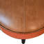Prange 45cm Wide Genuine Leather Round No Pattern Footstool Ottoman