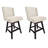 Set Of 2 Indoor/Outdoor Modern Classical Rotatable Bar Chair, City Armless Swiveling Bar Chair With Soild Wood Legs, Modern Counter Stool-1237881015