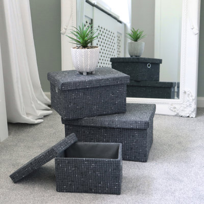 JVL Fabric Decorative Basket