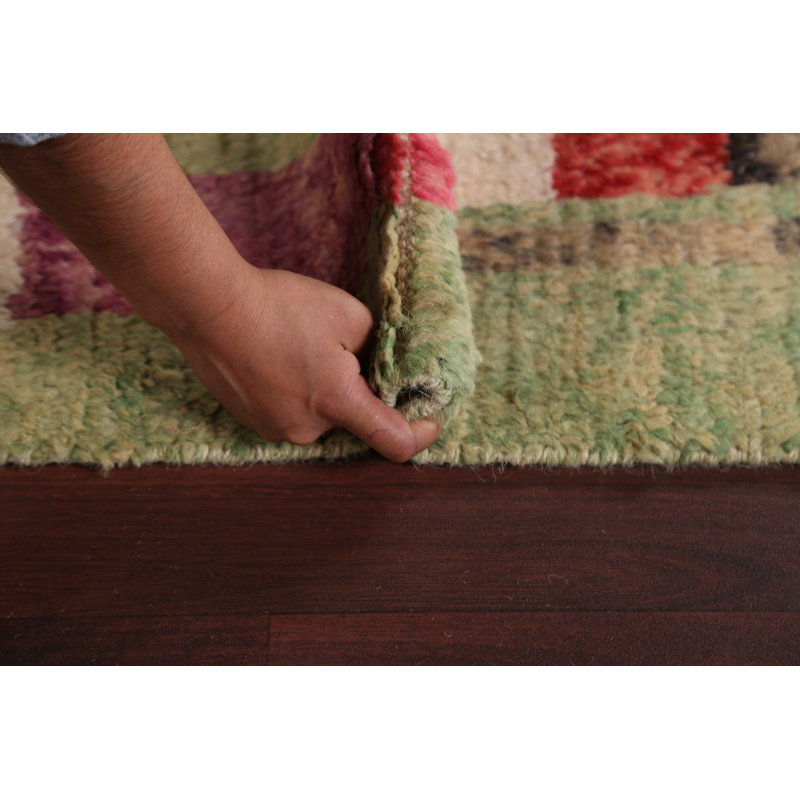 Tapis de couloir marocain en laine noué à la main 3 x 17
