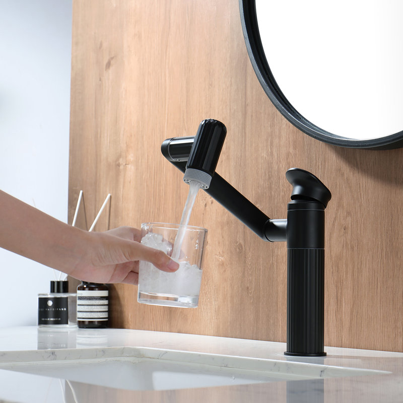 Lefton Rotatable Bathroom Faucet With 2 Water Modes, Single Hole Vanity Sink Faucet For Bathroom And Laundry Room, BF2208