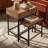 Atelier Industrial Solid Wood Nesting Table Set of 2 with Drawer and Tray Top-1034133055
