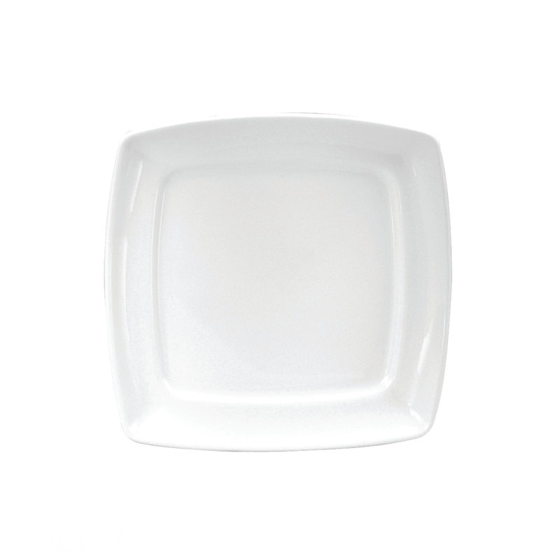 Cream White Square Plates, 11 1/4", by Oneida