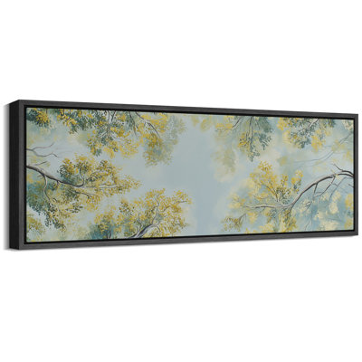 Serene Tree Canopy Sky View Nature Wall Decor Extra Large Pictures Framed Canvas Print Wall Art