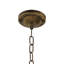 Luminaire suspendu unique à 5 lumières bronze
