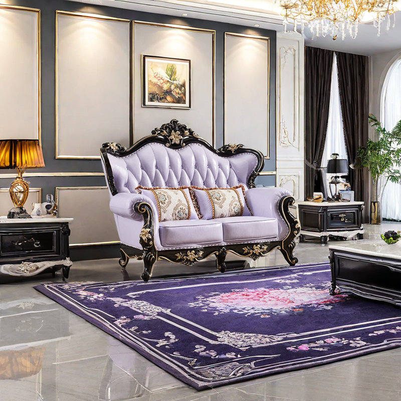 Canapé en cuir European Light Luxury