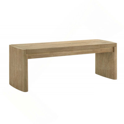 51 Inch Wooden Entryway Dining Bench With Panel Legs
