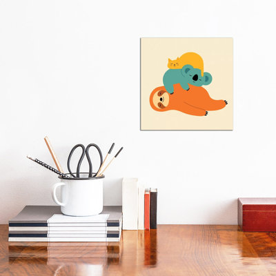 Being Lazy by Andy Westface - Wrapped Canvas Print