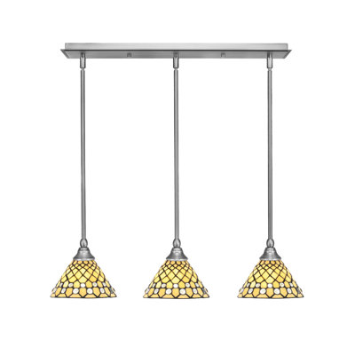 Luminaire suspendu linéaire 3 lumières 3 lumières
