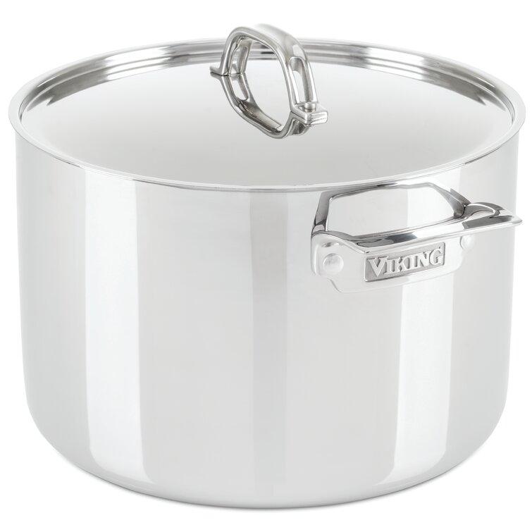 Viking Professional 5-Ply Stainless Steel Stockpot with Lid, 6